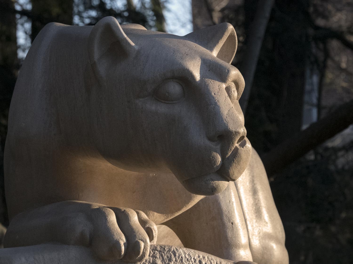 A photo of the Penn State Nittany Lion Shrine.
